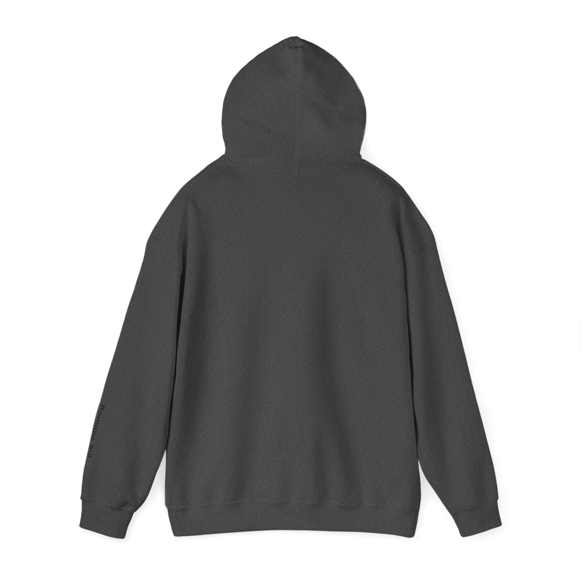 his agony, my death's defeat, Romans 5:8 Sleeve Hoodie