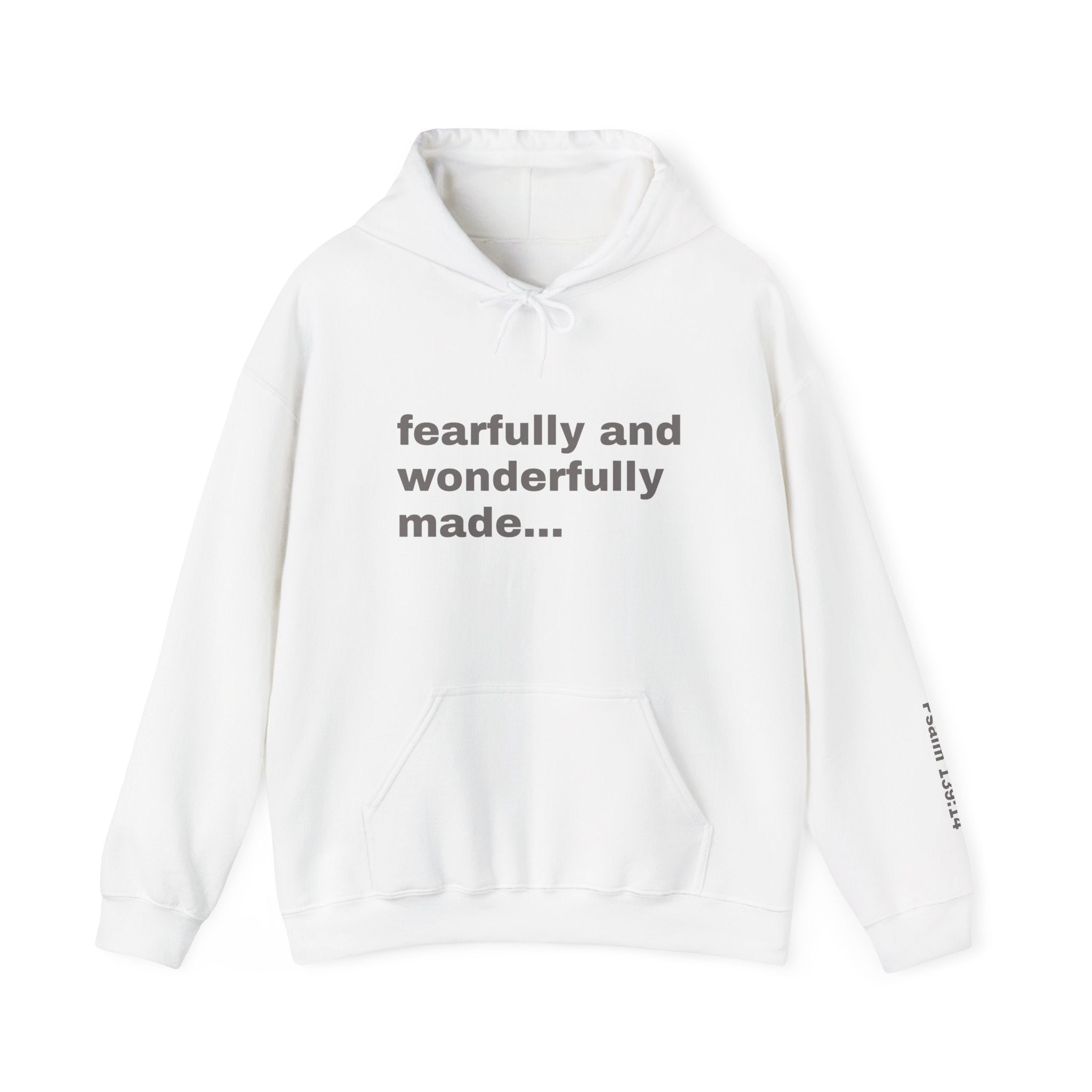 fearfully and wonderfully made, Psalm 139:14 Sleeve Hoodie