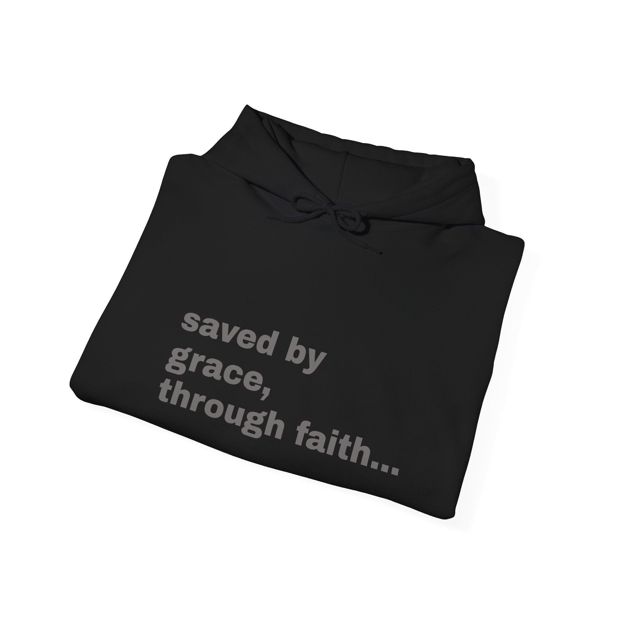 saved by grace, through faith..., Ephesians 2:8-9 Sleeve Hoodie