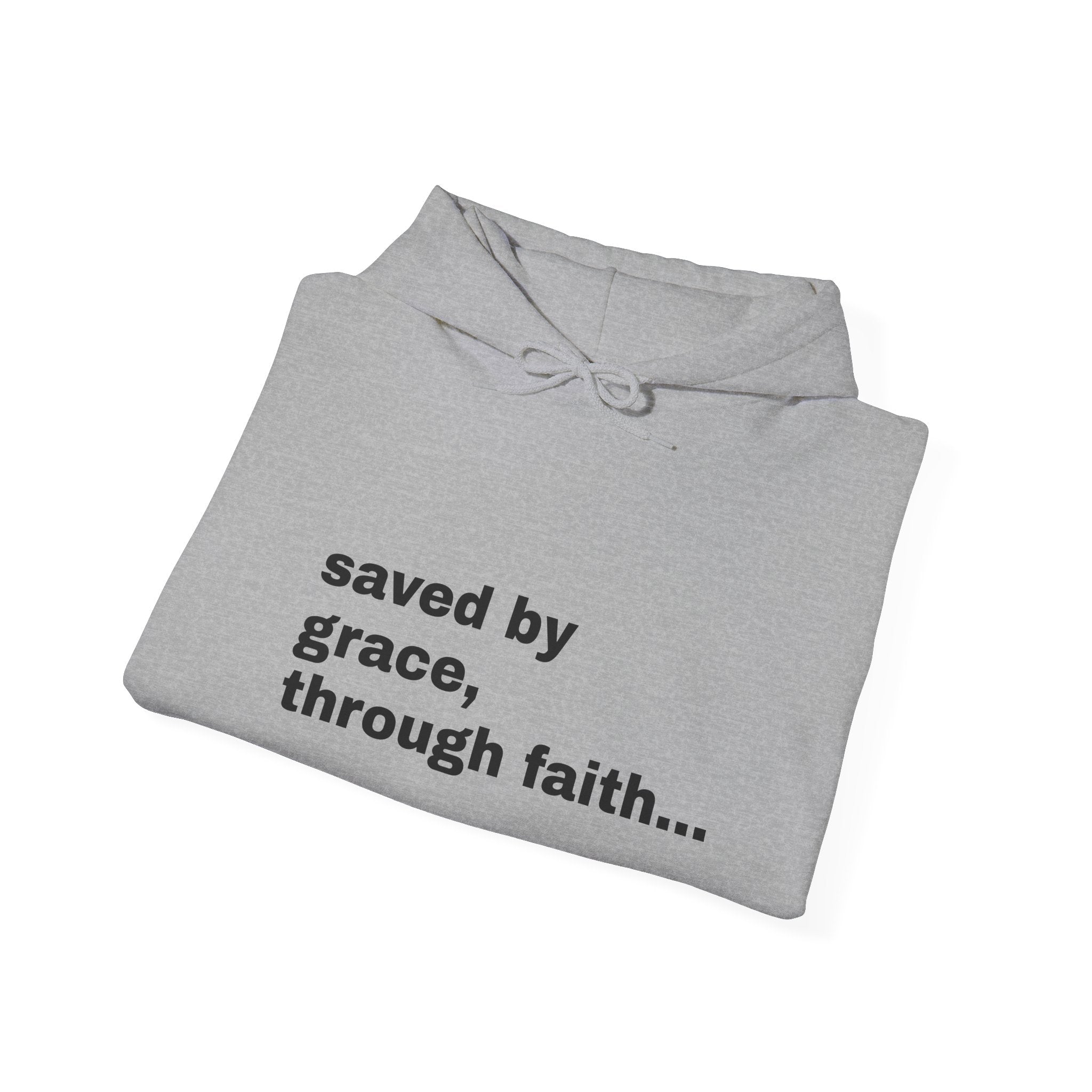 saved by grace, through faith..., Ephesians 2:8-9 Sleeve Hoodie