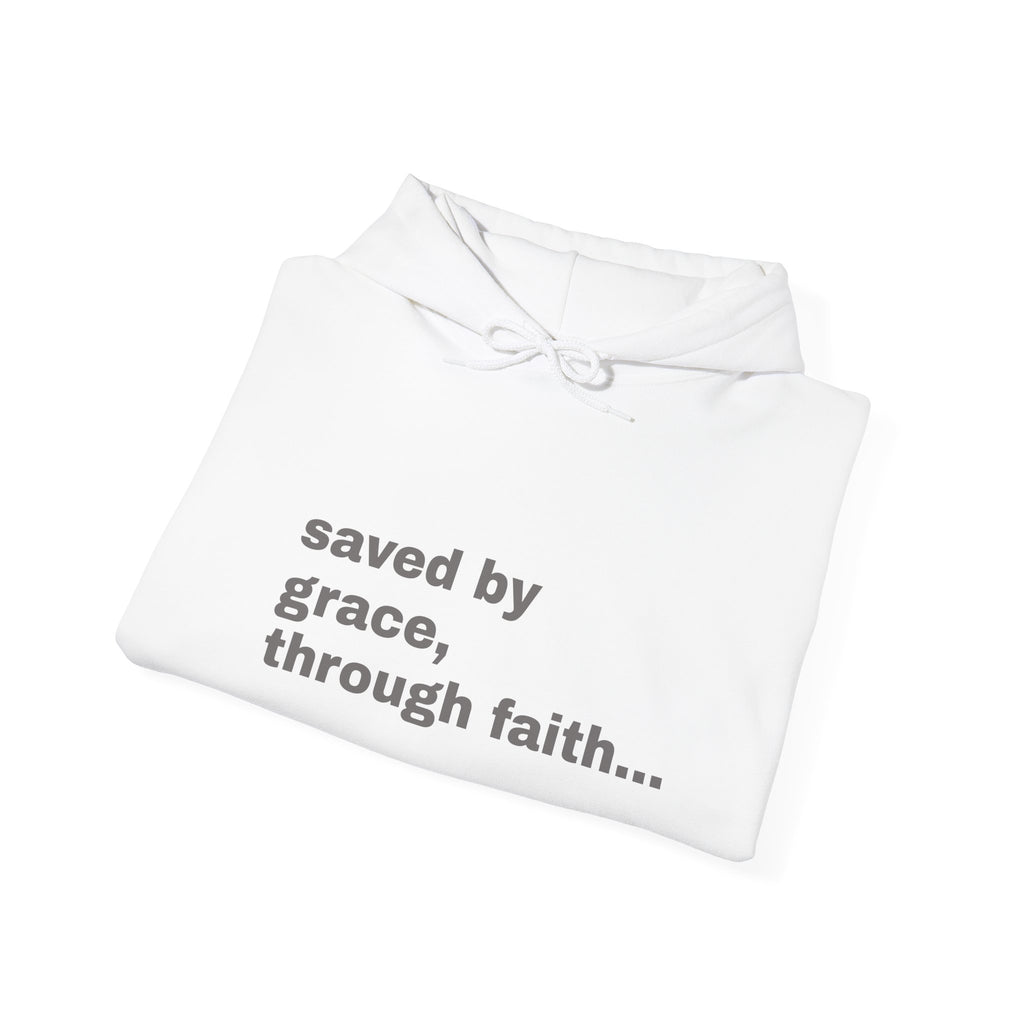 saved by grace, through faith..., Ephesians 2:8-9 Sleeve Hoodie