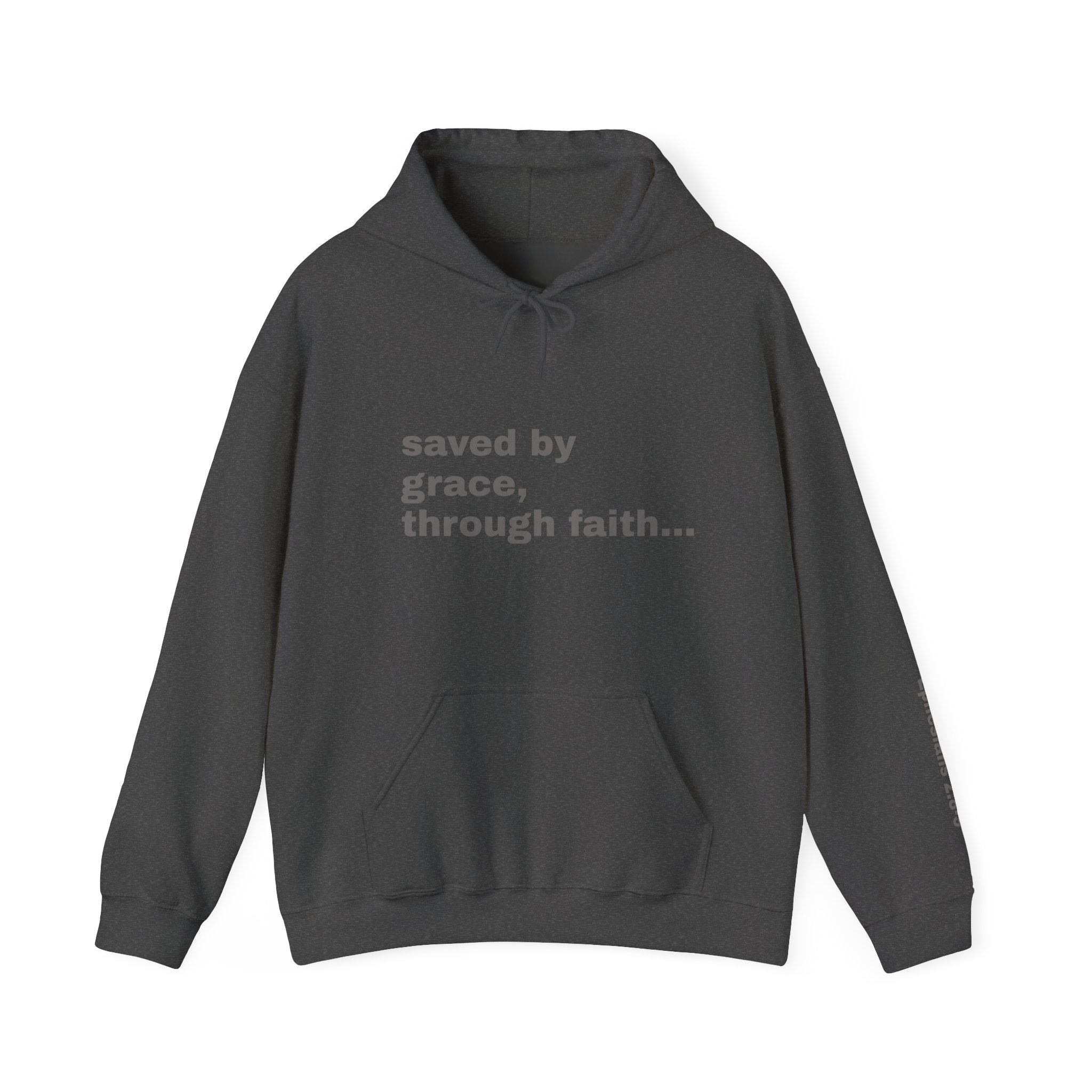 saved by grace, through faith..., Ephesians 2:8-9 Sleeve Hoodie